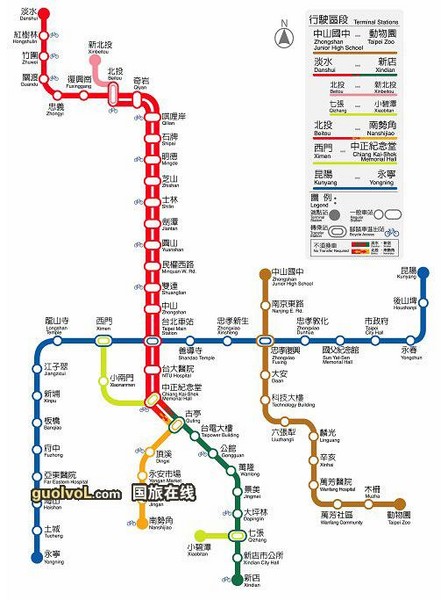 台北地铁捷运图