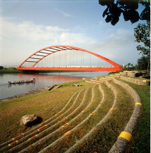 彩虹桥，冬山河亲水公园