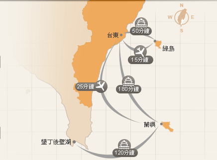 绿岛、兰屿在地图上的地理位置