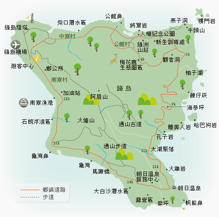 绿岛景点地图